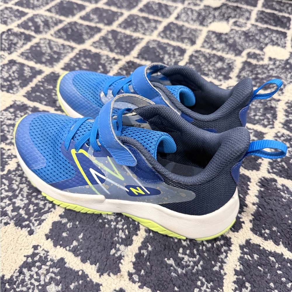 New Balance Kids Blue and Neon Sneakers